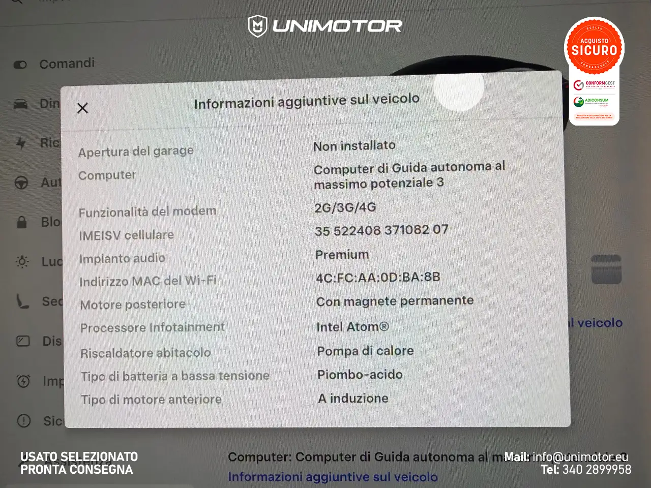 Tesla Model 3 Long Range Dual Motor AWD 2021 elettrica usata 69.872 km - Foto 7