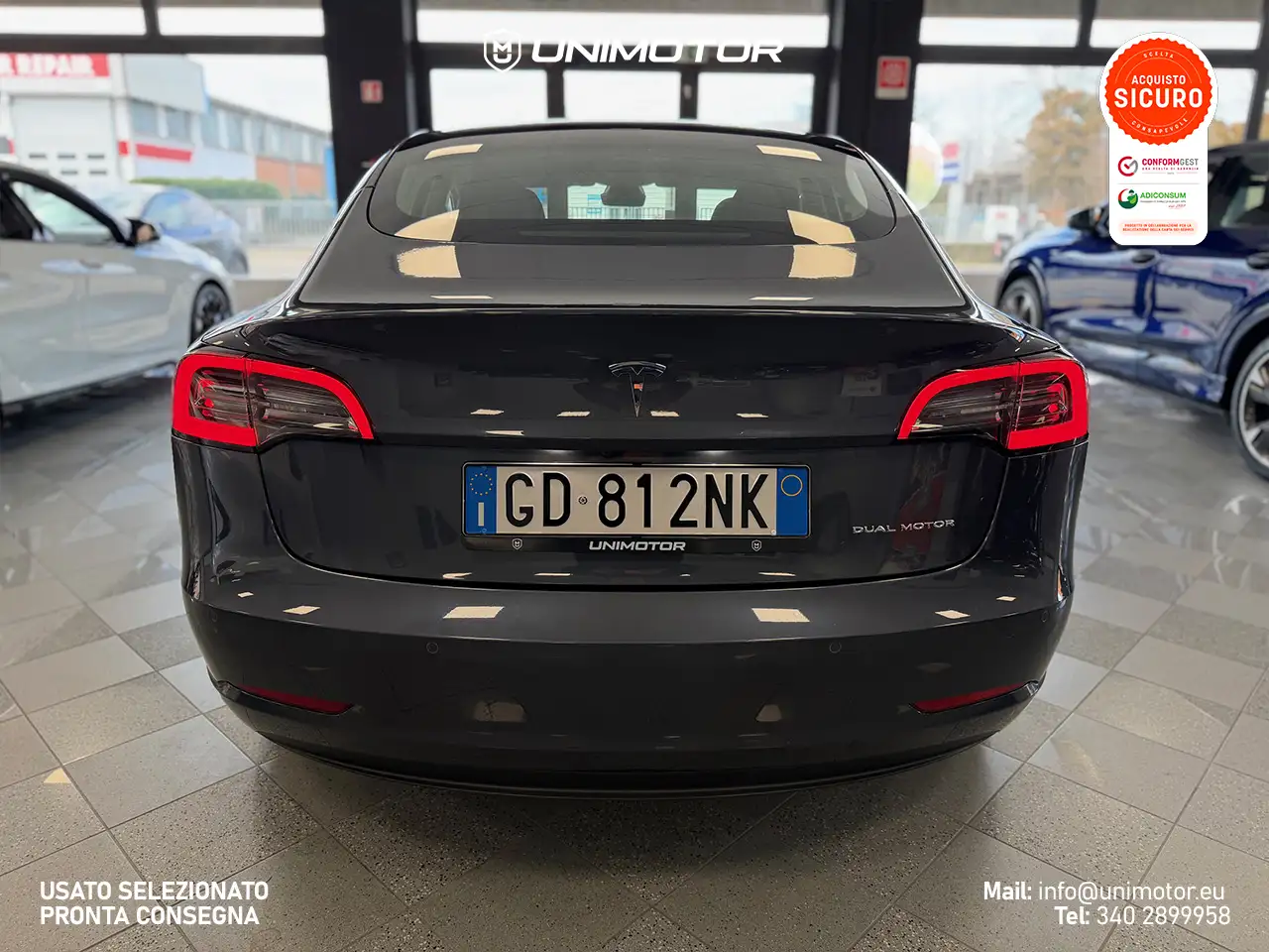 Tesla Model 3 Long Range Dual Motor AWD 2021 elettrica usata 69.872 km - Foto 11