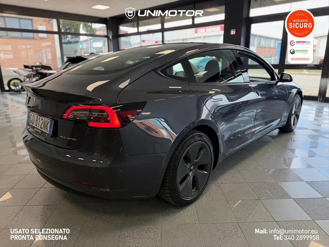 Tesla Model 3 Long Range Dual Motor AWD 2021 elettrica usata 69.872 km - Foto 12
