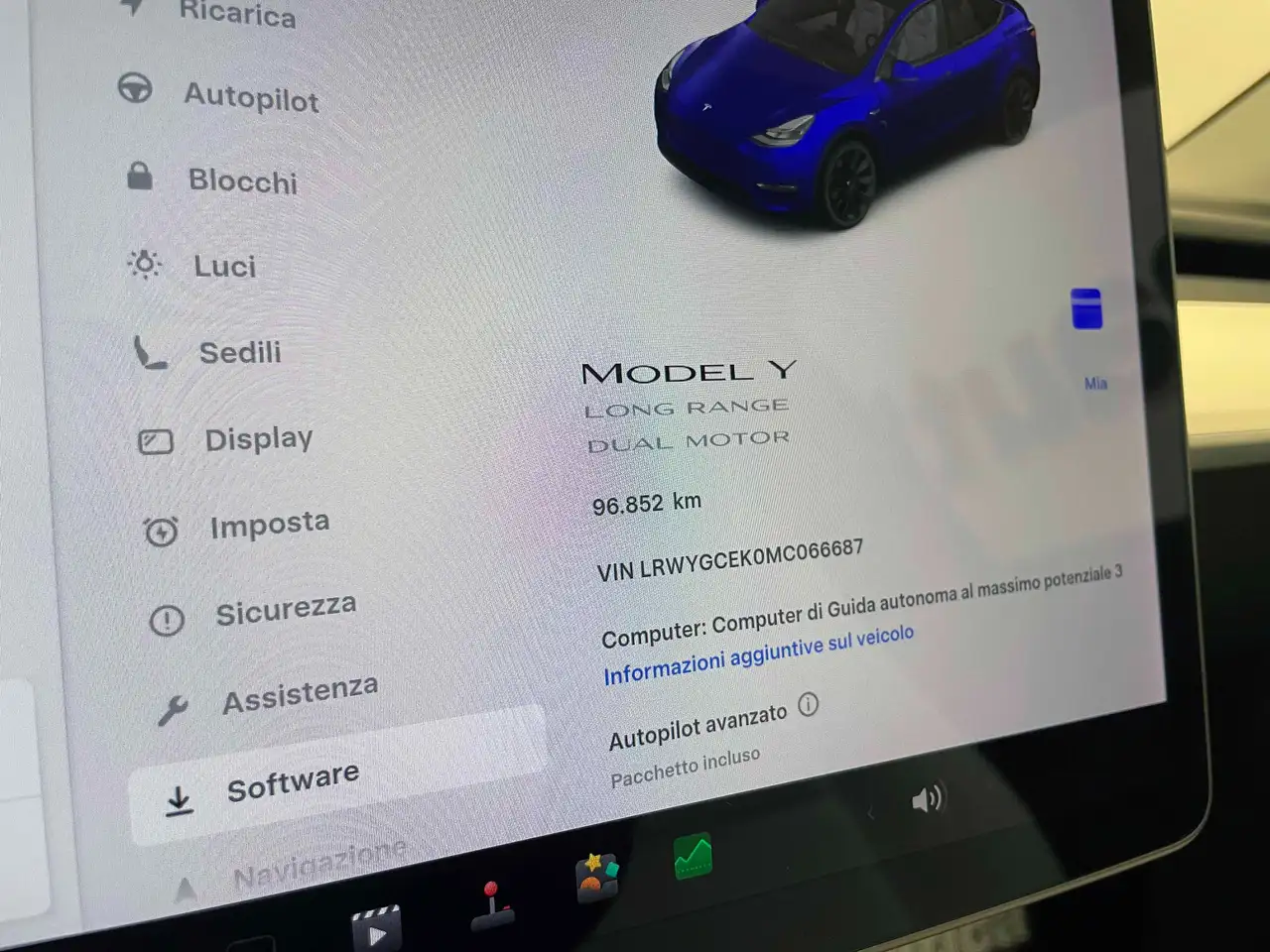 Tesla Model Y Long Range 4x4 Autopilot Avanzato 2021 elettrica usata 95.892 km - Foto 12